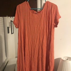 Orange swing dress